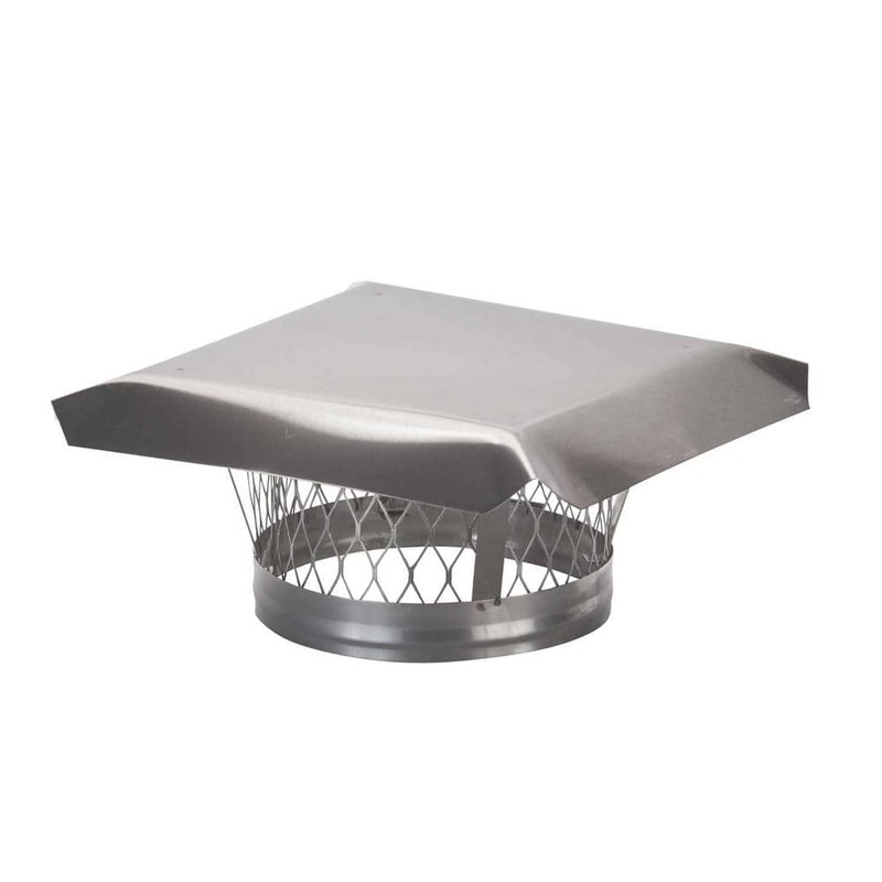 HY-C 9 in. Round Clamp-On Single Flue Liner Chimney Cap in Stainless Steel LC9