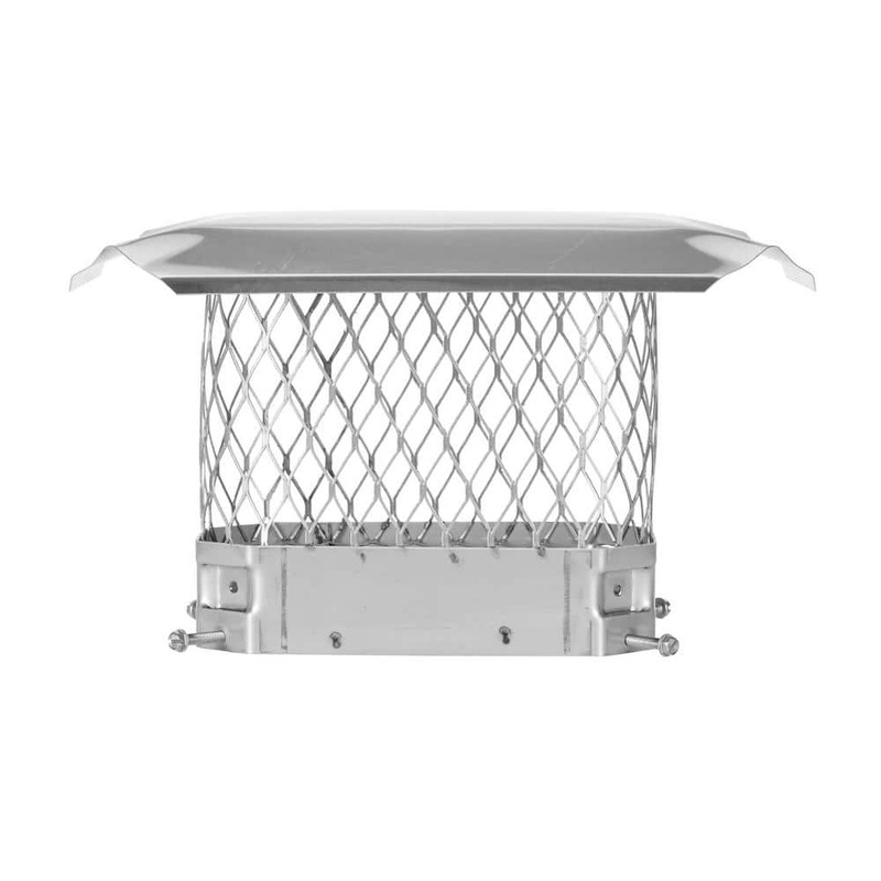 HY-C 9 in. x 5 in. Bolt-On Single Flue Chimney Cap in Stainless Steel SS59U