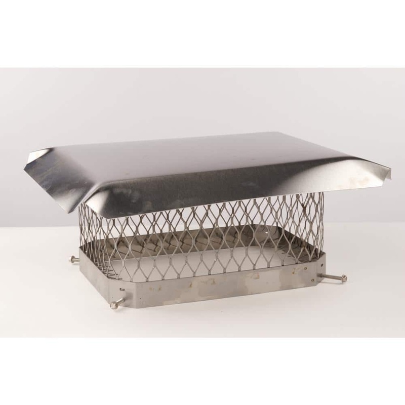 Master Flow 9 in. x 9 in. Stainless Steel Fixed Chimney Cap CC99SS