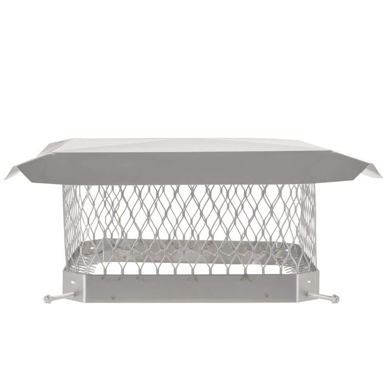Shelter 13 in. x 13 in. Mesh Chimney Cap in Stainless Steel SPSS1313