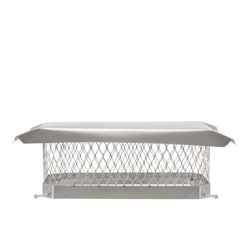 Shelter 9 in. x 18 in. Mesh Chimney Cap in Stainless Steel SPSS918