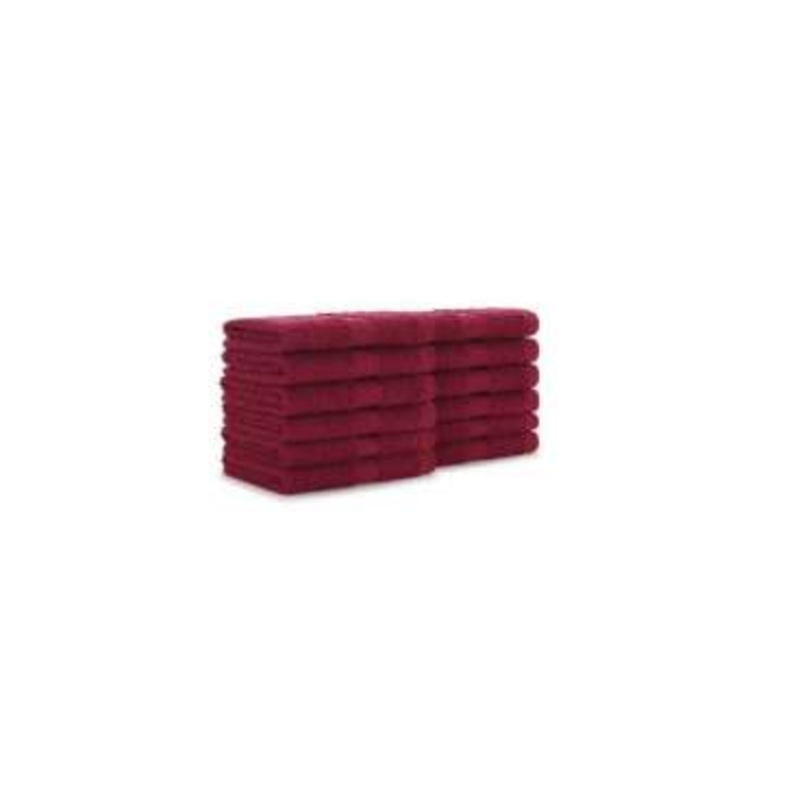100% Cotton Washcloths – 12 x 12, Burgundy