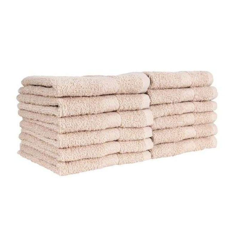 100% Cotton Washcloths -12×12, Beige