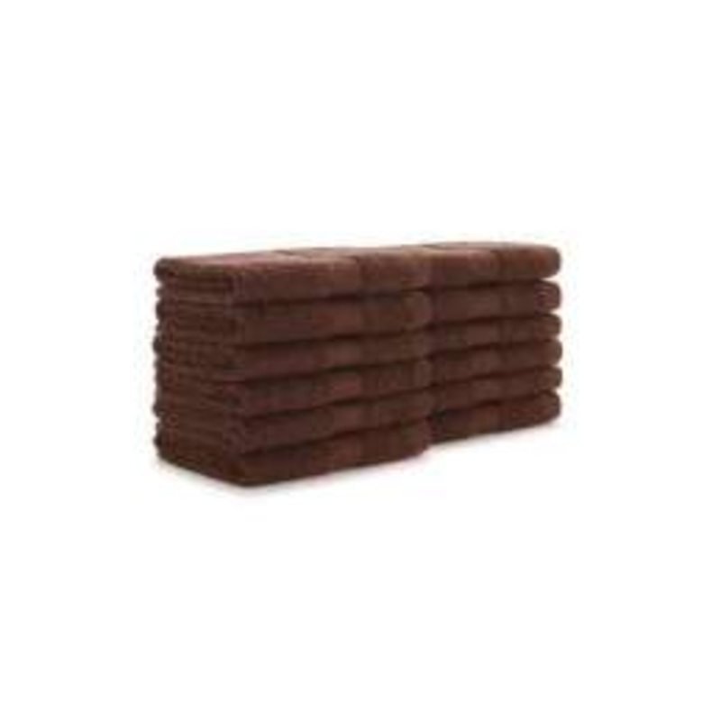 100% Cotton Washcloths – 12×12, Brown