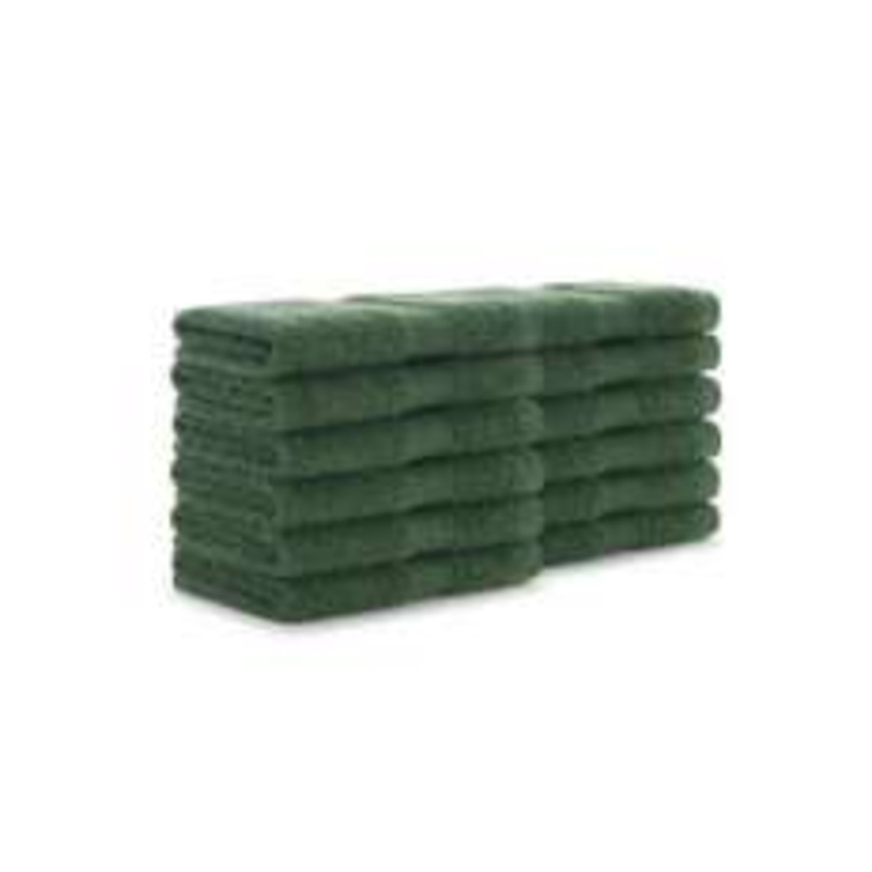 100% Cotton Washcloths – 12×12, Green
