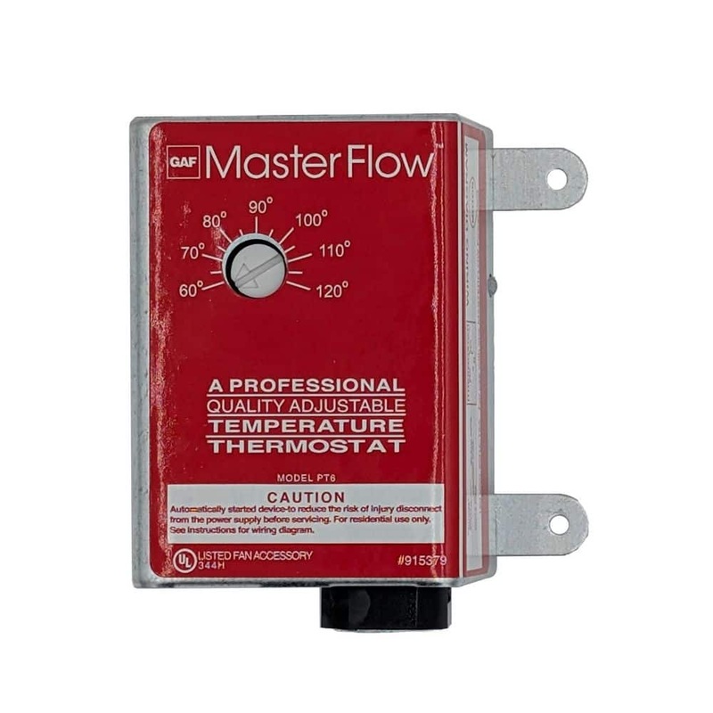 Master Flow Universal Manually Adjustable Thermostat for Power Vent PT6