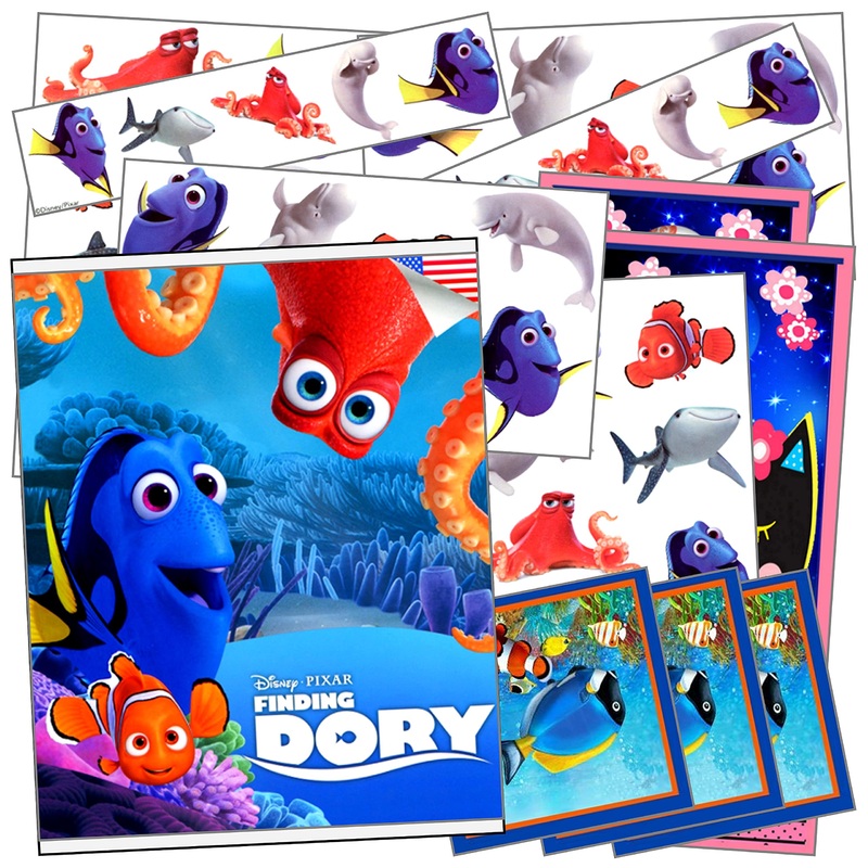 Stickerland Temporary Tattoos For Kids – Assorted Temporary Tattoos Bundle Includes Separately Licensed GWW Reward Stickers & Door Hangers (Finding Dory)