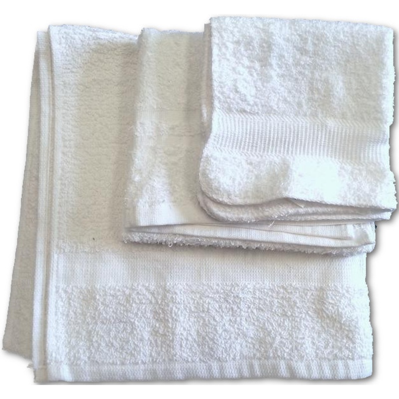 Towel Sets – White, 12″ x 12″