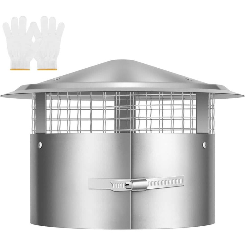 VIVOHOME 10 in. Round Adjustable Stainless Steel Chimney Cap with Screen wal-VH1255US