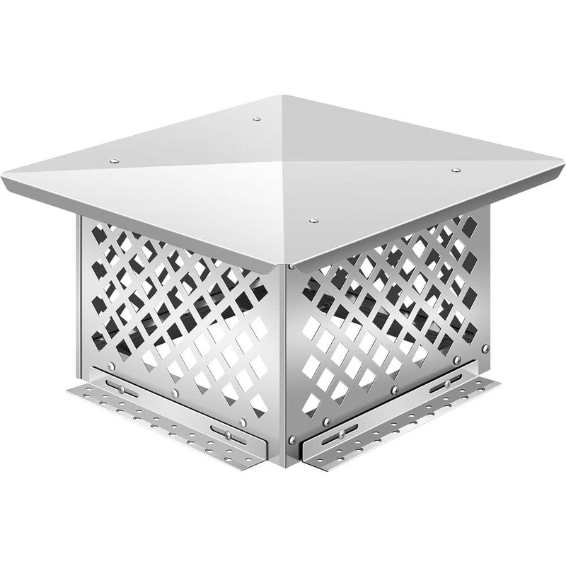 VIVOHOME 13 in. x 17 in. Square Adjustable Mesh Chimney Cap in Stainless Steel wal-VH1252US