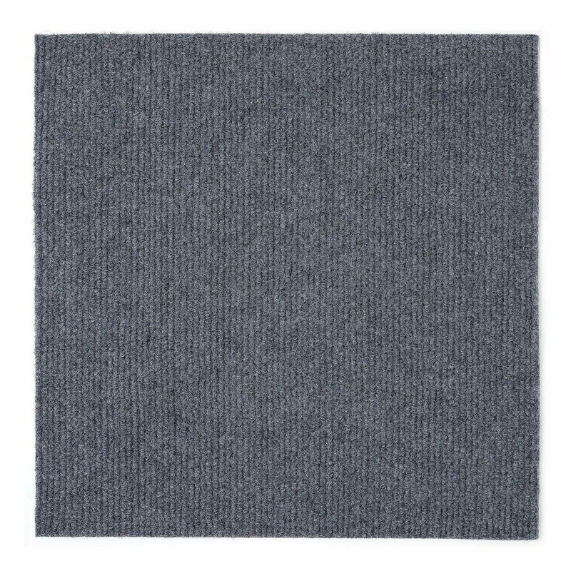 ACHIM Nexus – Smoke – Gray Residential 19.7 x 19.7 in. Adhesive Carpet Tile Square (32.3 sq. ft.) NXCRLGSM12