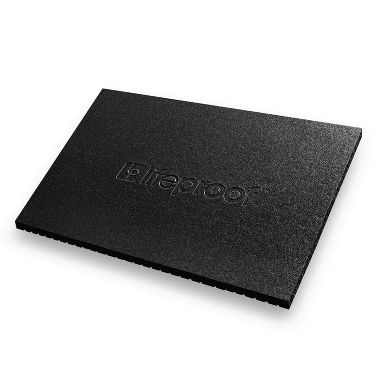 Lifeproof 8 in. x 8 in. Carpet Cushion Sample 7/16 in. Thick Waterproof Premium Plus Carpet Cushion – Color Black 1200000820