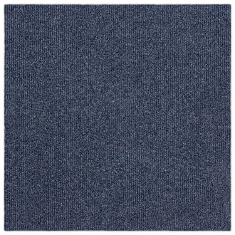 Unbranded Asheville Rib Blue Residential 18 in. x 18 in. Peel and Stick Carpet Tile Square (27 sq. ft. ) 606775421018×18