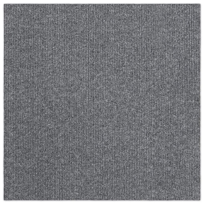 Unbranded Asheville Rib Gray Residential 18 in. x 18 in. Peel and Stick Carpet Tile Square (27 sq. ft. ) 606775411018×18