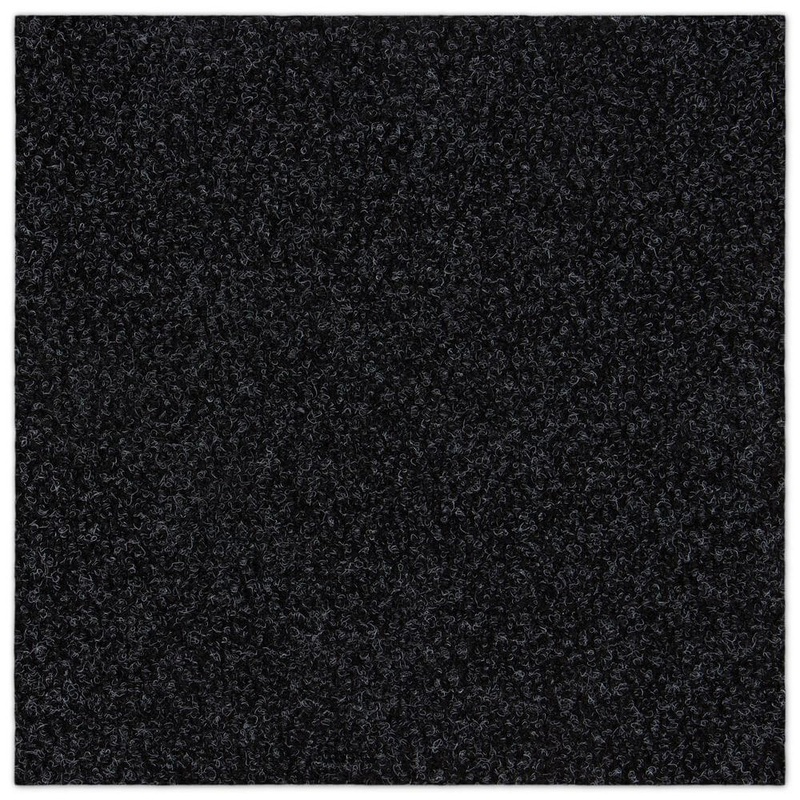 Unbranded Boone Hobnail Black Residential 18 in. x 18 in. Peel and Stick Carpet Tile Square (22.5 sq. ft. ) 606775414018×18
