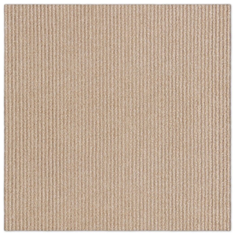 Unbranded French Broad Wide Wale Beige Residential 18 in. x 18 in. Peel and Stick Carpet Tile Square (22.5 sq. ft. ) 606775422018×18
