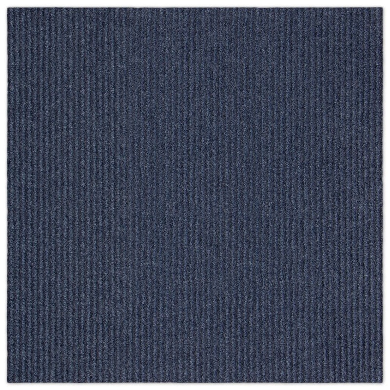 Unbranded French Broad Wide Wale Blue Residential 18 in. x 18 in. Peel and Stick Carpet Tile Square (22.5 sq. ft. ) 606775423018×18