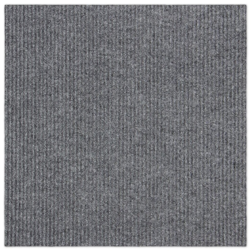 Unbranded French Broad Wide Wale Gray Residential 18 in. x 18 in. Peel and Stick Carpet Tile Square (22.5 sq. ft. ) 606775413018×18
