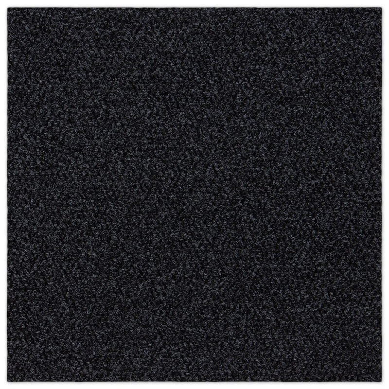 Unbranded Rocket Hobnail Black Residential 24 in. x 24 in. Peel and Stick Carpet Tile Square (48 sq. ft. ) 606775418024×24