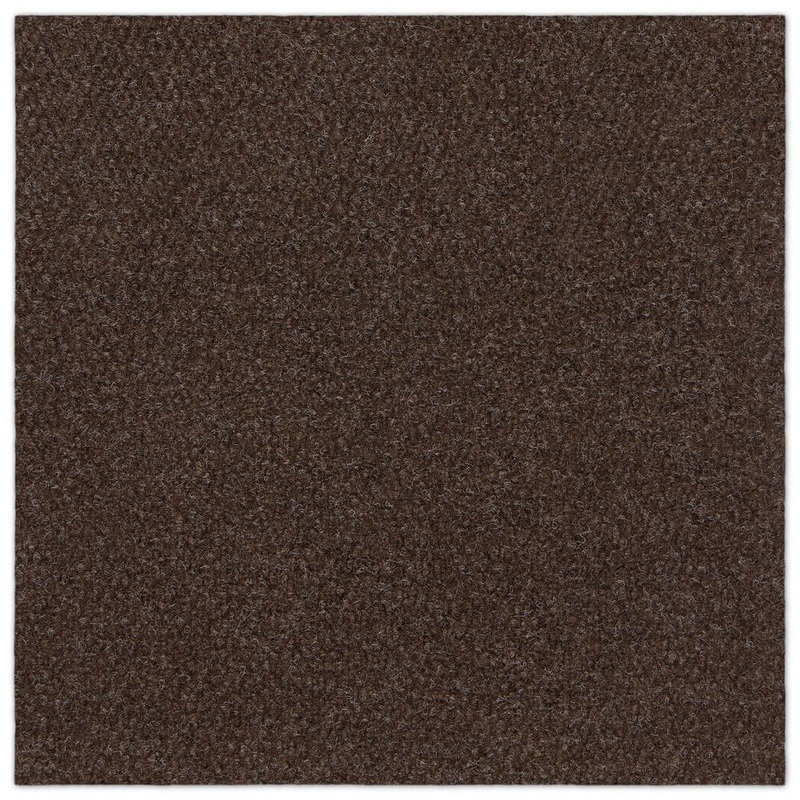 Unbranded Rocket Hobnail Brown Residential 24 in. x 24 in. Peel and Stick Carpet Tile Square (48 sq. ft. ) 606775428024×24