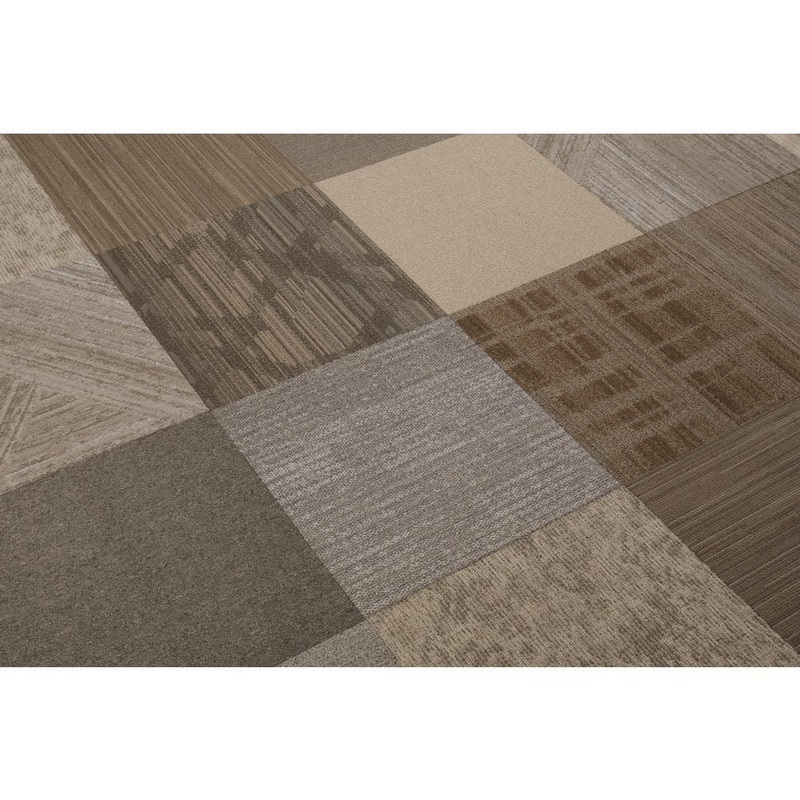 Versatile-Multi-Colored-Beige Commercial/Residential 24 in. x 24 in. Peel and Stick Carpet Tile Square (40 sq. ft. ) 52958