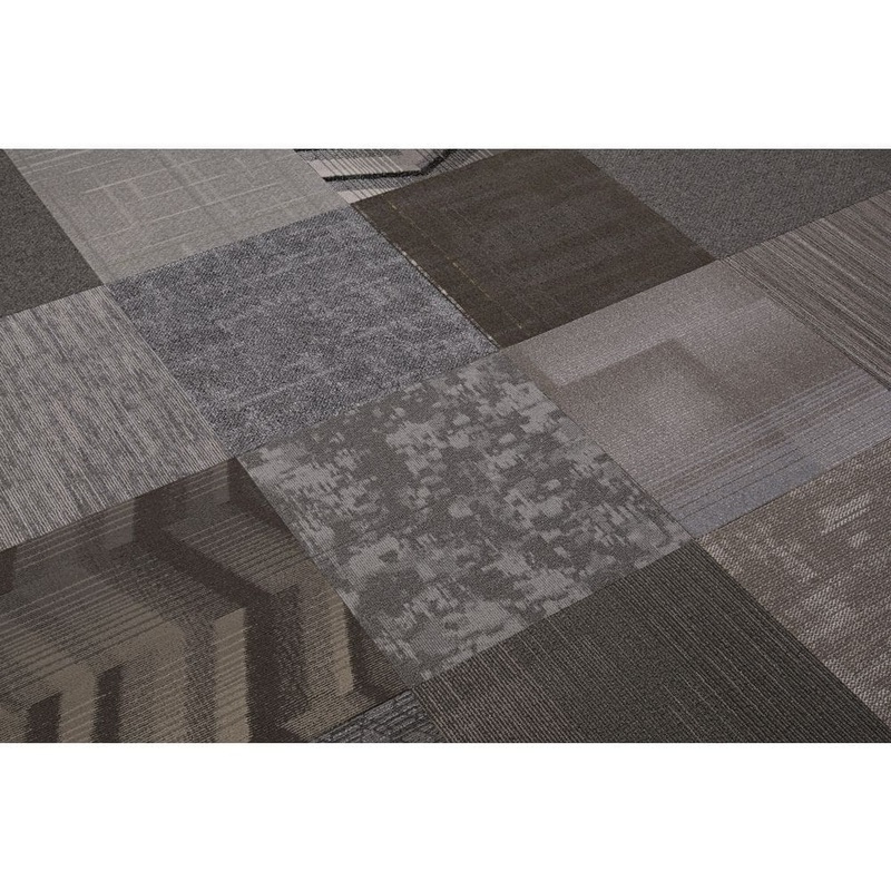 Versatile-Multi-Colored-Grey Commercial/Residential 24 in. x 24 in. Peel and Stick Carpet Tile Square (40 sq. ft. ) 52959