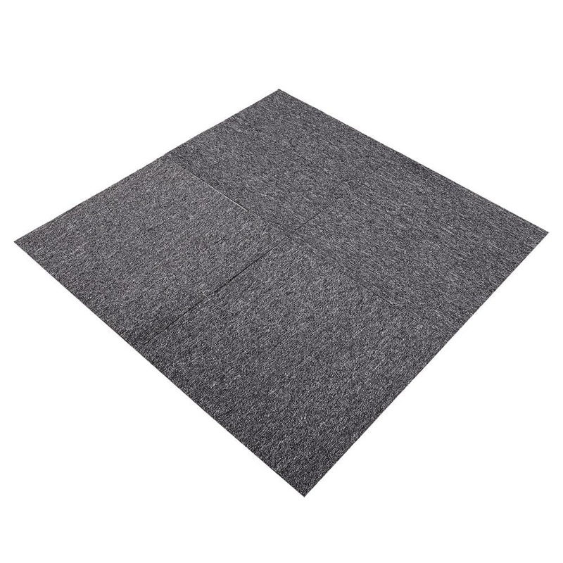 Wellco Dark Gray Commercial/Residential 19.7 x 19.7 in. Grip Strip Carpet Tile Square (26.8 sq. ft.) CTZG5050DGP10