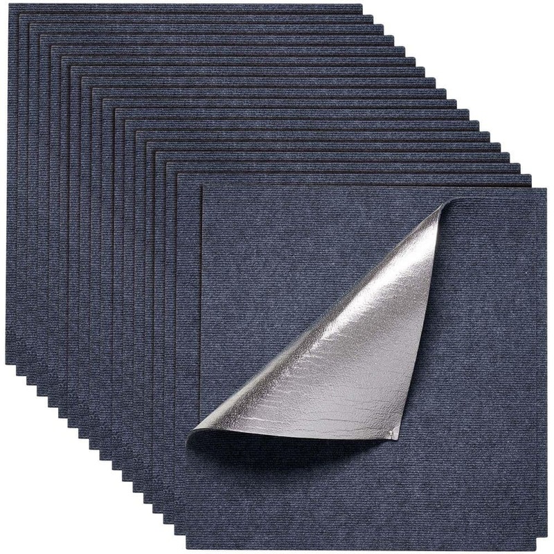 SKYSHALO Carpet Tiles Gray 24 in. x 24 in. Self Adhesive Carpet Tile Square, 15-Pack Peel and Stick Rug, 60 sq. ft., 2025 Update ZZFKDT2424INX4DTI001V0-250811