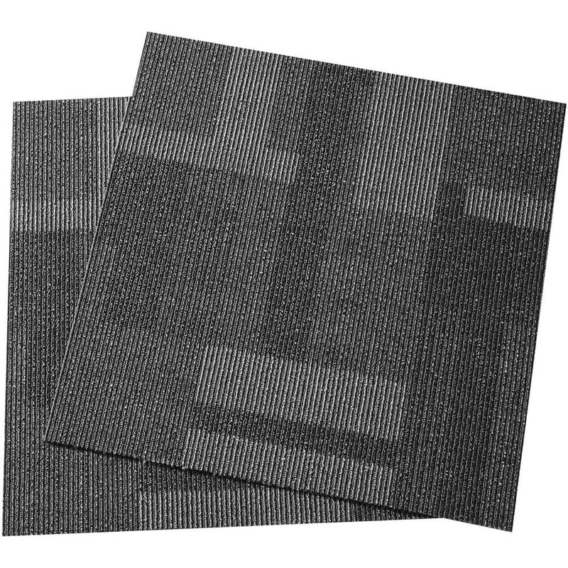 SKYSHALO Carpet Tiles Reusable Gray 24 in. x 24 in. Peel and Stick Carpet Tiles Squares (96 sq. ft.)Soft Padded Carpet KCXFKDT2424YHLIXBV0-0801