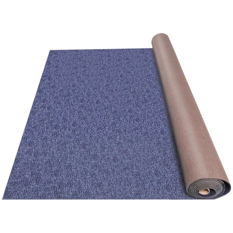 SKYSHALO Deep Blue Marine Carpet 6 ft. x 18 ft. Polyester Texture Full Roll Carpet Grade Carpet Outdoor Rug Anti-Slide Porch Rug JZXWDTLS1.8X5.5M1V0-1021