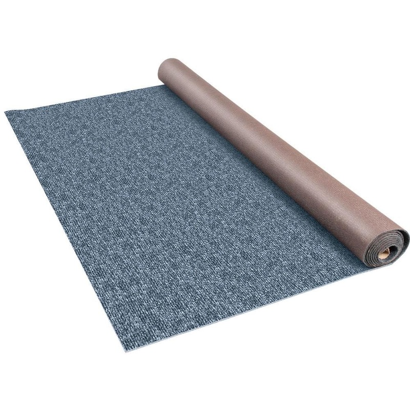 SKYSHALO Gray Marine Carpet 6 ft. x 13.1 ft. Polyester Texture Blue Boat Carpet Rugs Rugs Water-Proof Full Roll Carpet JZXWDTLS1.8X4M001V0-1021