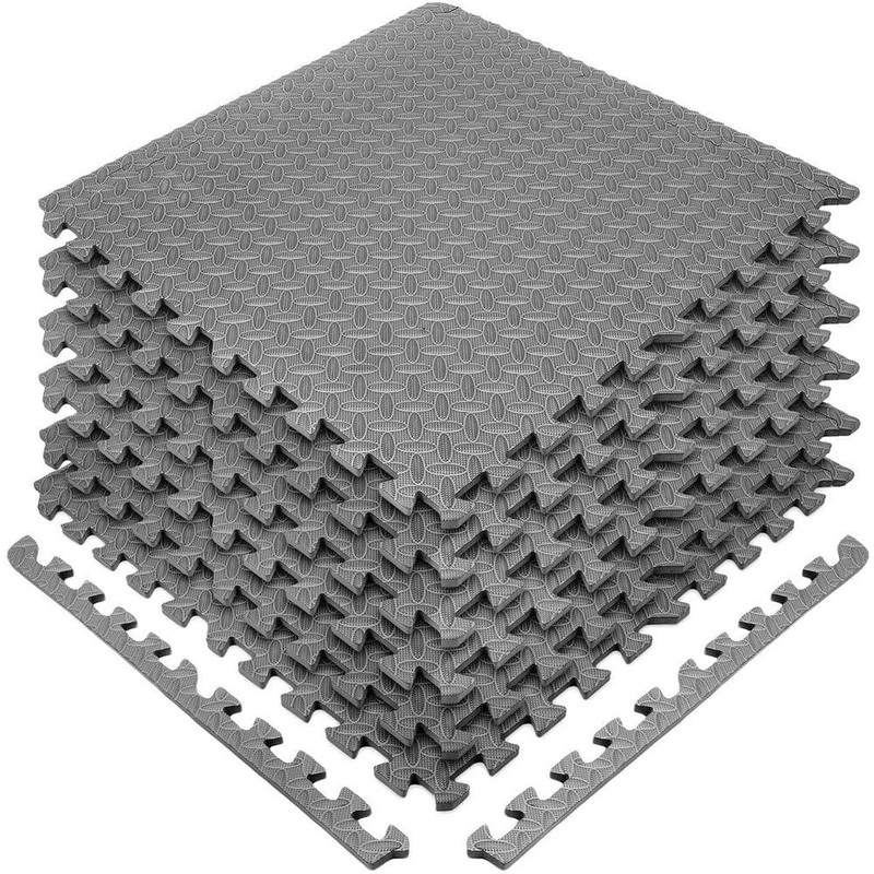 Sorbus Gray Residential 25 x 25 in. Interlocking Foam Carpet Mat Square (24 sq. ft.) MAT-LOCK-GRY