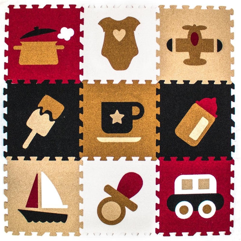 Sorbus Multi-Colored Kids – Residential 12.5 x 12.5 in. Interlocking Puzzle Carpet Tile Square (9 sq. ft.) MAT-CRPT1