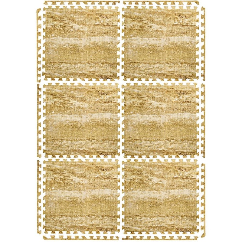 Sorbus Wood Grain Floor Tiles Marble Brown Residential 24 in. x 24 in. Interlocking Foam Mats Carpet Tile Square (96 sq. ft.) MAT-WOODTIL24