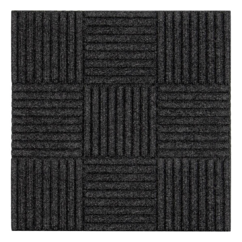 TrafficMaster Charcoal – Black Residential 18 x 18 in. Peel and Stick Carpet Tile Square (18 sq. ft.) 60677600018×18