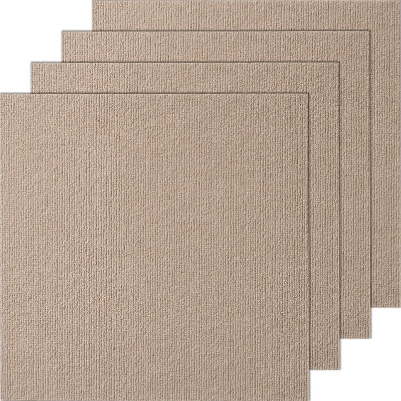 VEVOR Brown Commercial Residential 18 in. x 18 in. Peel and Stick Pattern Carpet Tile Carpet Squares 22.5 sq. ft. ZZFKDT1818QZRKCG3V0