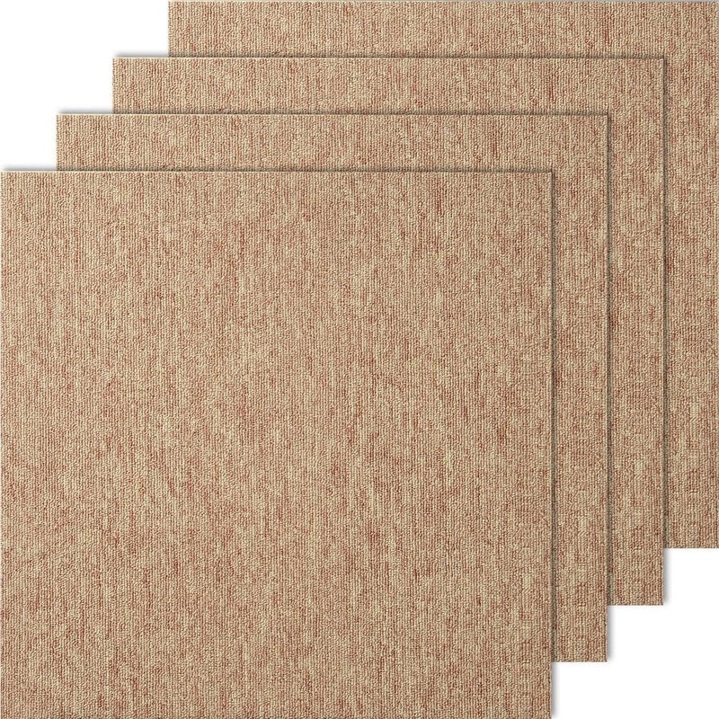 VEVOR Brown Commercial Residential 20 in. x 20 in. Peel and Stick Pattern Carpet Tile Carpet Squares 44 sq. ft. KCXFKDT2020YE3HSRV0