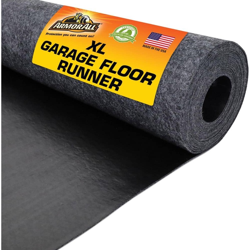 Armor All Garage Floor Mat 2 ft. 5 in. W x 18 ft. L Charcoal Commercial/Residential Absorbent Waterproof Garage Flooring Rolls AAGFRC2918B