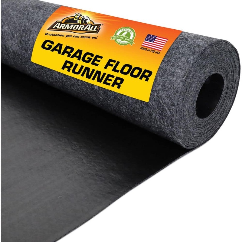 Armor All Garage Floor Mat 2 ft. 5 in. W x 9 ft. L Charcoal Commercial/Residential Absorbent Waterproof Garage Flooring Rolls AAGFRC299B