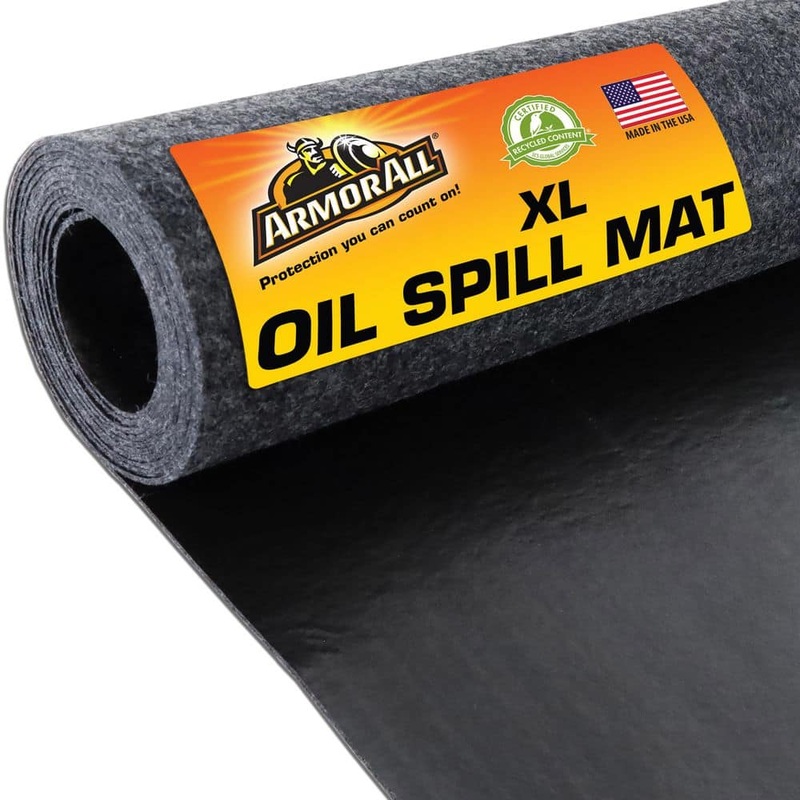 Armor All Oil Spill Mat 4 ft. 11 in. W x 2 ft. 6 in. L Charcoal Commercial/Residential Absorbent Waterproof Garage Floor Mat AAOSM3060CB