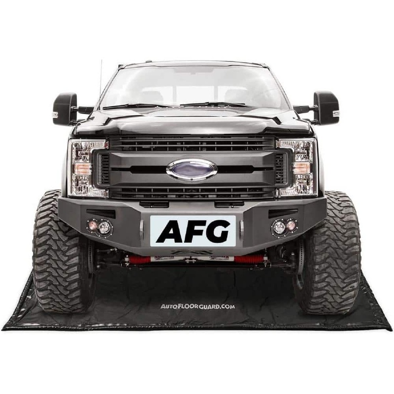 AUTOFLOORGUARD 8.5 ft. W x 22 ft. L Black Vinyl Scrip Garage Flooring AFG8622