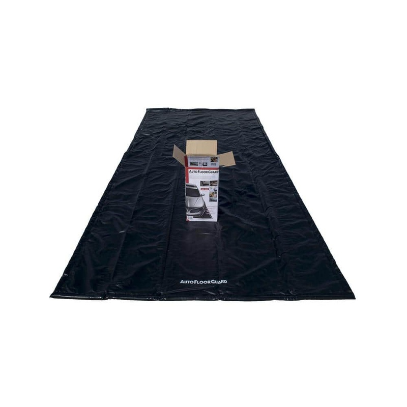Unbranded AutoFloorGuard 7.75 ft. W x 18 ft. L Compact Size PVC Debris Garage Containment Mat AFG7918