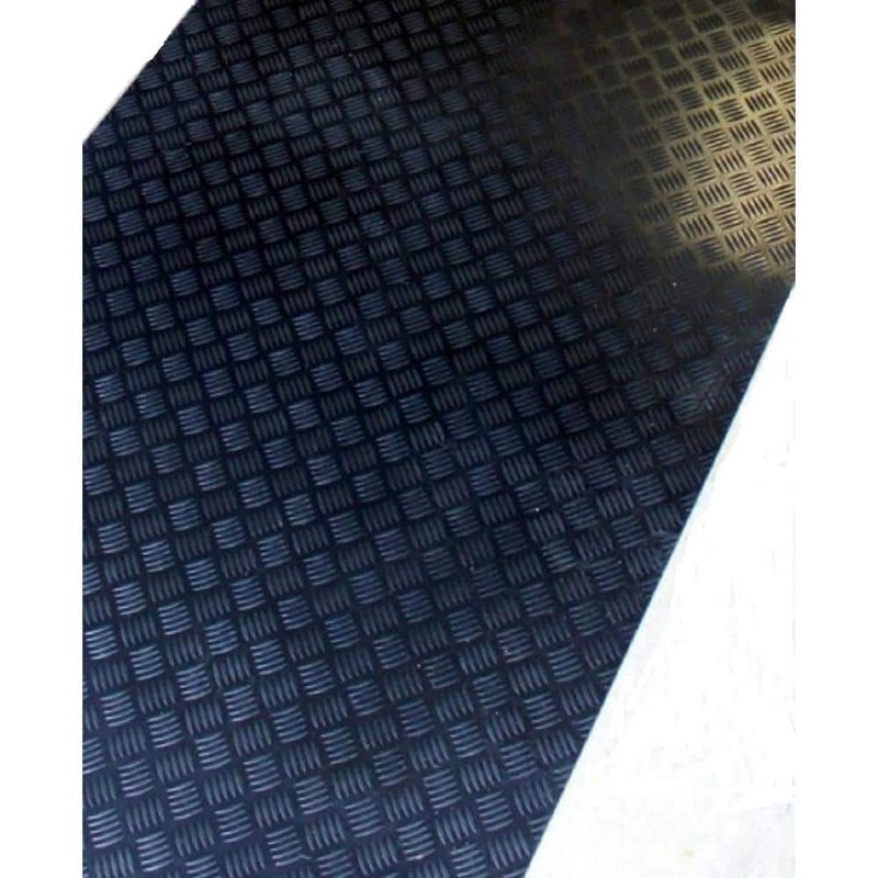 Unbranded Black 3 ft. x 15 ft. Black Commercial/Residential Rubber Garage Floor Matting WBGM315BK