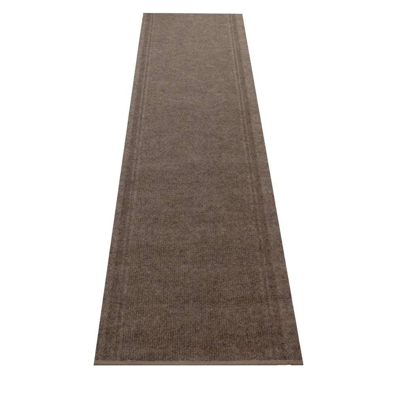 RugStylesOnline Custom Tracker Indoor/Outdoor Hallway Runner Rug 2 ft. 2 in. W x 9 ft. L Beige Polyester Garage Flooring TRCKR-BEI-26X9