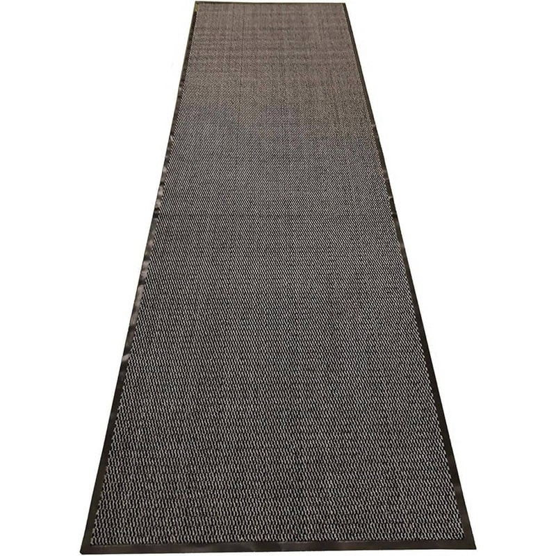 RugStylesOnline PVC Backing 3 ft. W x 10 ft. Grey-Black Garage Flooring PVC-GR-BL-3X10