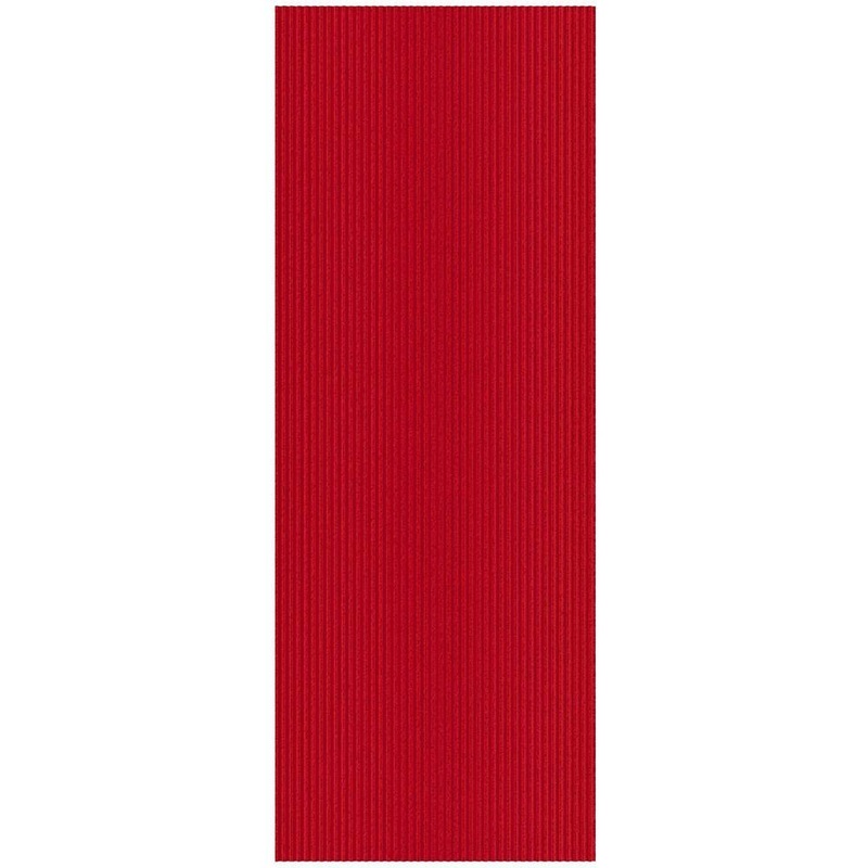 Sweet Home Stores Ribbed Non-Slip Rubberback Indoor/Outdoor Long Hallway Runner Rug 2 ft. x 11 ft., Red Polyester Garage Flooring SH-SRT700-2X11