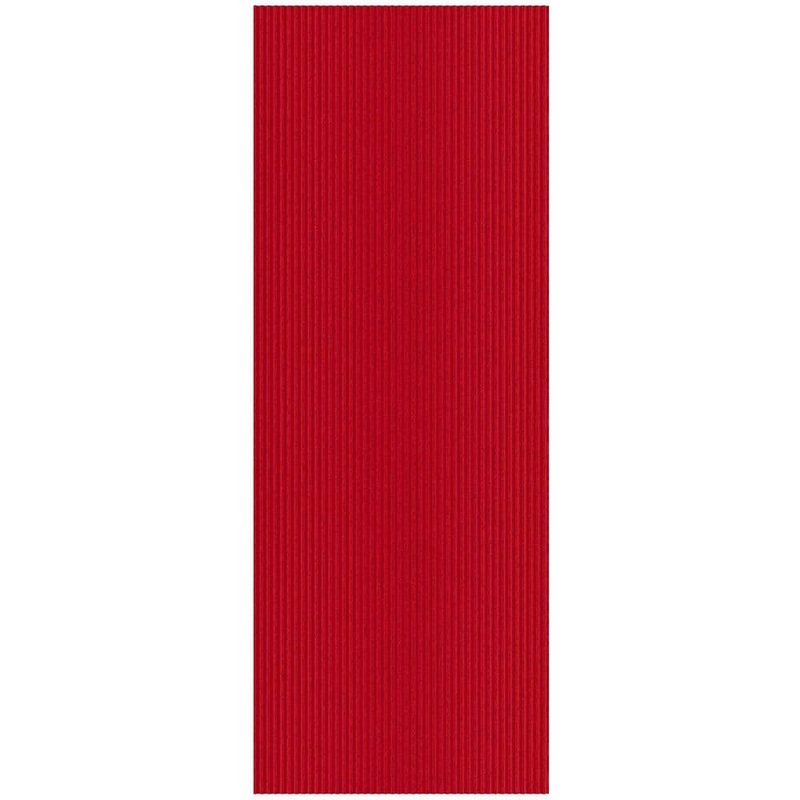 Sweet Home Stores Ribbed Non-Slip Rubberback Indoor/Outdoor Long Hallway Runner Rug 2 ft. x 6 ft., Red Polyester Garage Flooring SH-SRT700-2X6