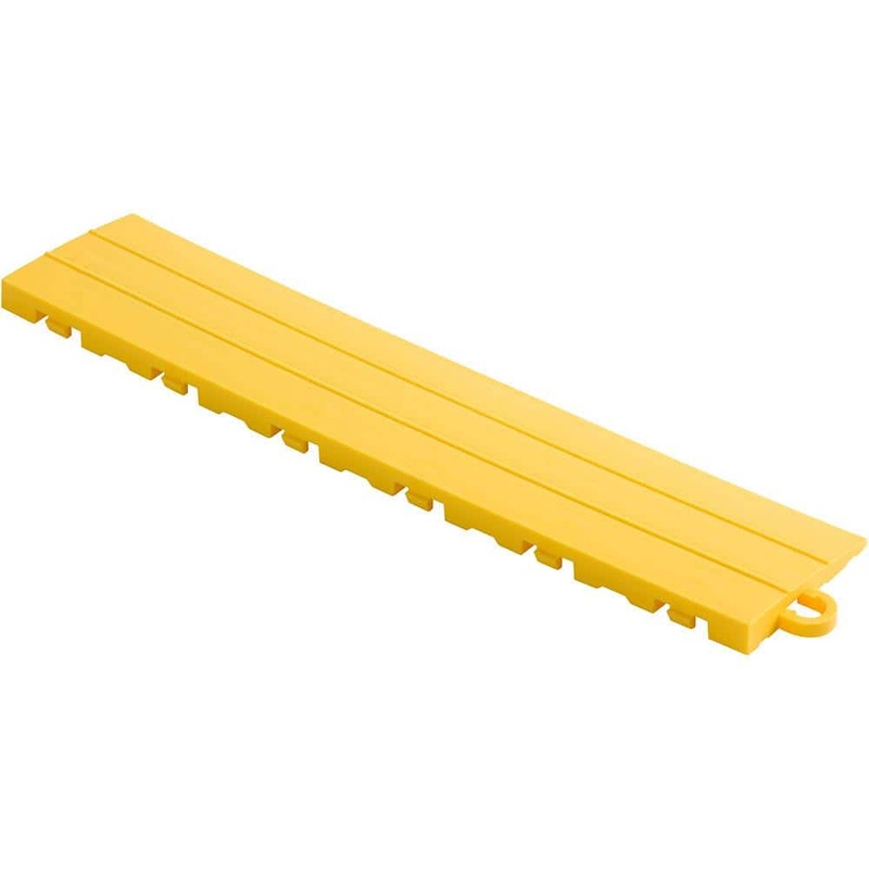 Swisstrax 2.75 in. x 12 in. Citrus Yellow Pegged Polypropylene Ramp Edging for Diamondtrax Home Modular Flooring (10-Pack) HOME-DMD-CY-10PG