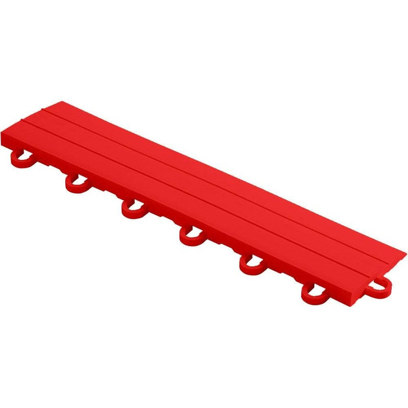 Swisstrax 2.75 in. x 12 in. Racing Red Looped Polypropylene Ramp Edging for Diamondtrax Home Modular Flooring (10-Pack) HOME-DMD-RR-10LP