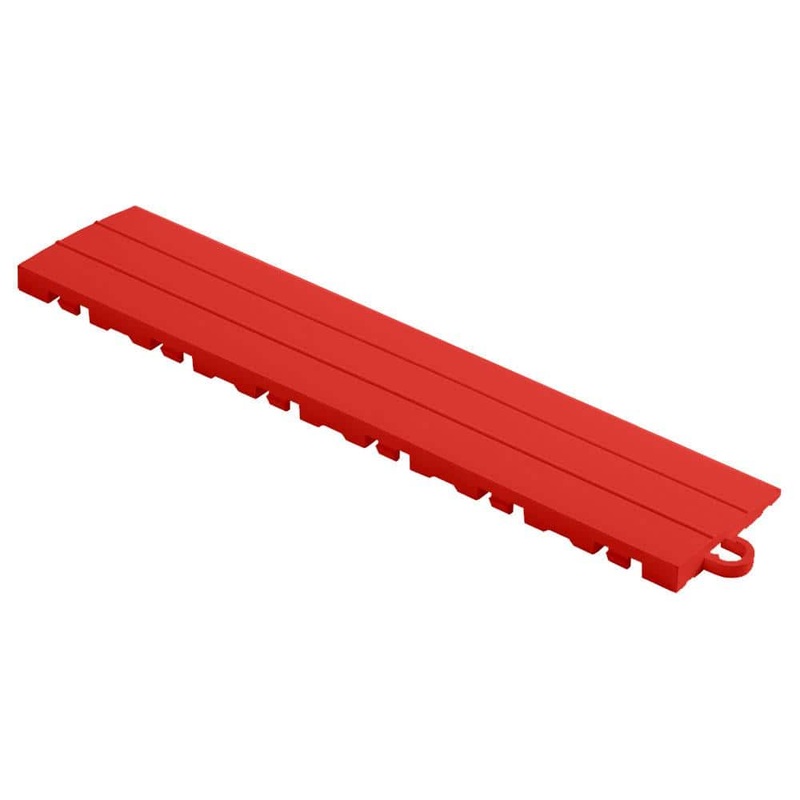 Swisstrax 2.75 in. x 12 in. Racing Red Pegged Polypropylene Ramp Edging for Diamondtrax Home Modular Flooring (10-Pack) HOME-DMD-RR-10PG